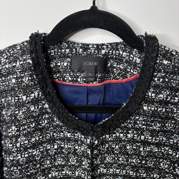 J. Crew Lady Day Sequin Tweed Bell Sleeve Jacket Blazer - Picture 4 of 7